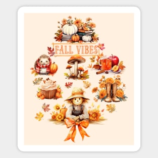 Watercolor Fall Vibes Magnet